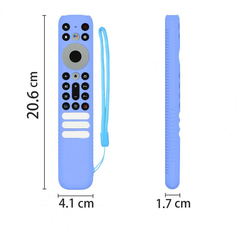 1 komplekta tālvadības pults aizsarga aizsargpārklājs pretslīdēšanas tekstūra ar virves pilnībā pārklājošu triecienizturīgu aizsargmaciņu TCL