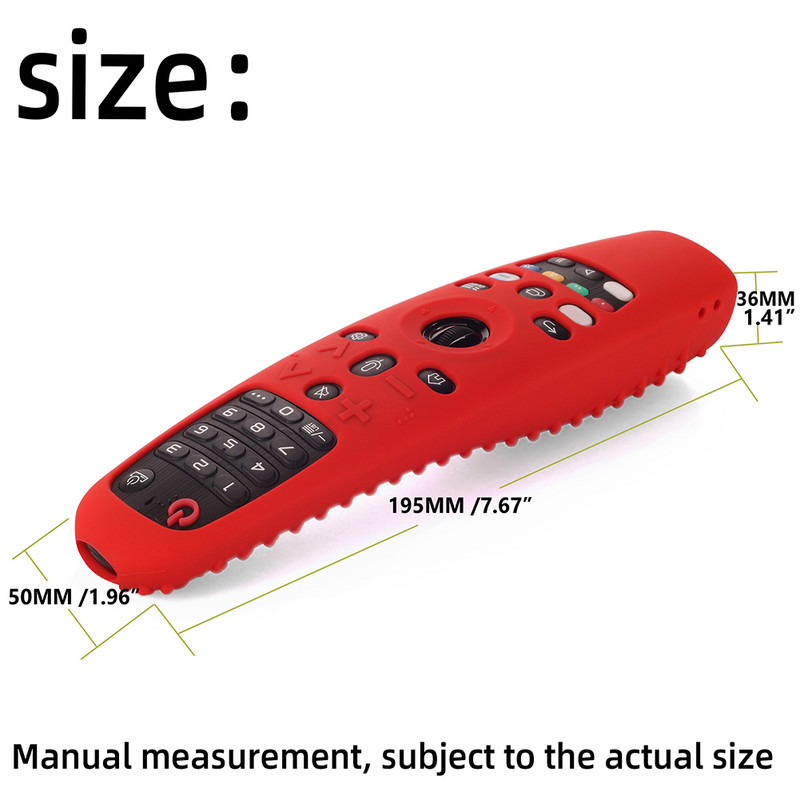 Silikona aizsargapvalks, necaurlaidīgs televizora tālvadības pults aizsargvāciņš ar virves aizsargvāciņu LG Magic tālvadības pultij