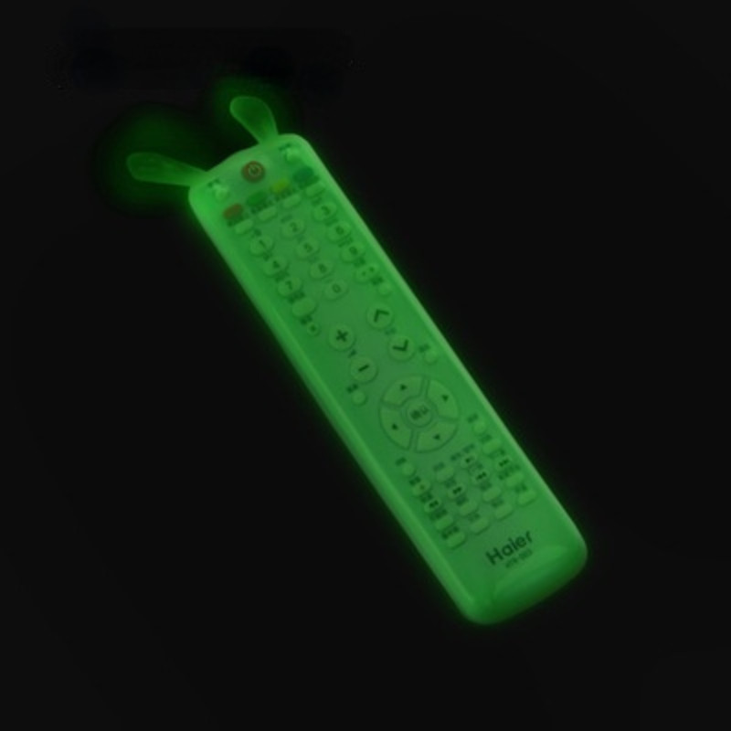 Cute Bunny Dust Protect aizsargājošs uzglabāšanas maisiņš Pārnēsājams silikona gaisa kondicionēšanas vadības futrālis TV tālvadības pults vāciņš