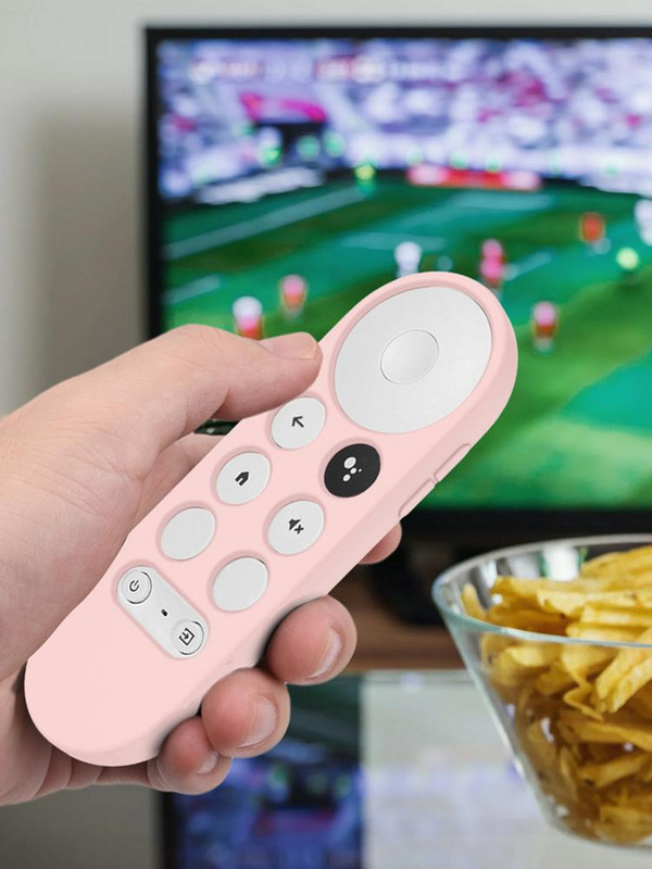 Aizsargājošs silikona futrālis Google Chromecast 2020 balss tālvadības pults vāks Triecienizturīgs mazgājams putekļu necaurlaidīgs #WO
