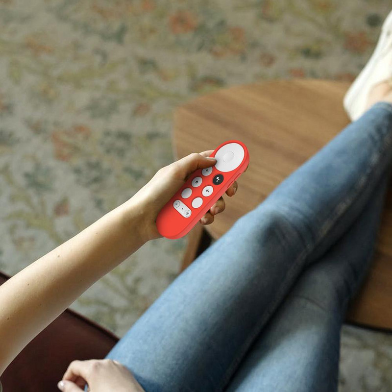 Aizsargājošs silikona futrālis Google Chromecast 2020 balss tālvadības pults vāks Triecienizturīgs mazgājams putekļu necaurlaidīgs #WO