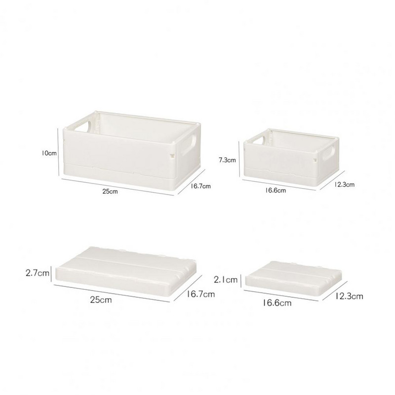 Kutija s košarom za pohranu Neklizajući dizajn s udubljenom ručkom Sklopivi plastični za organiziranje velikog kapaciteta Uredski materijal