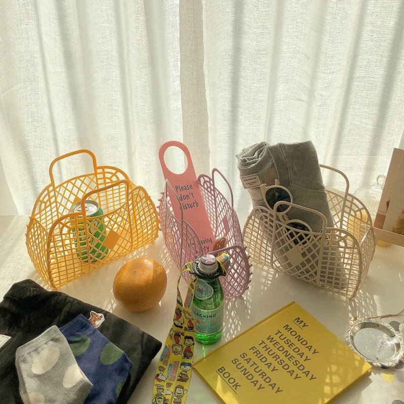 Salokāms glabāšanas grozs Dobs notekas vannas grozs Pārnēsājams vannas istabas organizators Dažādi glabāšanas kaste Bērnu iepirkumu grozi