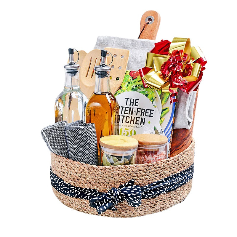 Virtuves glabāšanas grozs Apļveida austi salmu izstrādājumi Kosmētikai Organizators Galds Dažādi izstrādājumi Žāvētu augļu maize konfekšu paplāte