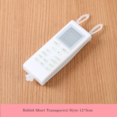 Cute Cartoon Rabbit Ears Silica Gel Αδιάβροχη τσάντα Τηλεόραση Κλιματισμός Τηλεχειριστήριο Προστατευτικό μανίκι Διαφανές προστατευτικό προστασίας από τη σκόνη