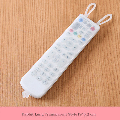 Cute Cartoon Rabbit Ears Silica Gel Αδιάβροχη τσάντα Τηλεόραση Κλιματισμός Τηλεχειριστήριο Προστατευτικό μανίκι Διαφανές προστατευτικό προστασίας από τη σκόνη