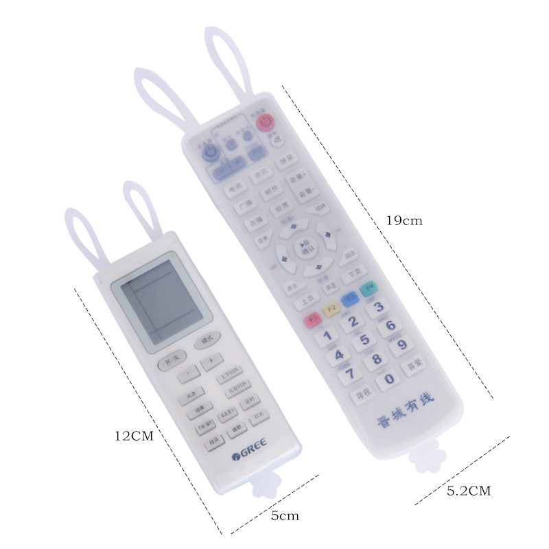 Cute Cartoon Rabbit Ears Silica Gel Αδιάβροχη τσάντα Τηλεόραση Κλιματισμός Τηλεχειριστήριο Προστατευτικό μανίκι Διαφανές προστατευτικό προστασίας από τη σκόνη