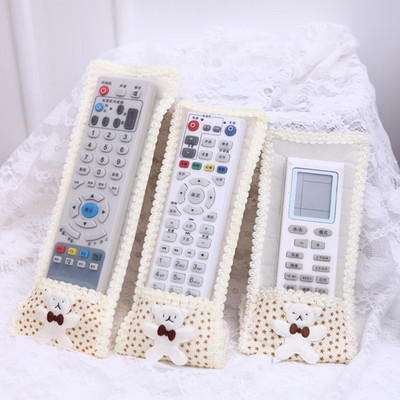 Lace Fabric Craft Dust Cover Protection Case 3 Colors for TV Remote Control Air Conditioning Remote Control FC131