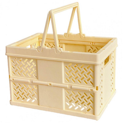 Καλάθι αποθήκευσης τροφίμων για πικ-νικ με λαβές Πτυσσόμενα βρώμικα ρούχα Αποθήκευση Ισχυρό καλάθι για πικνίκ εξωτερικού ταξιδιού Οικιακές προμήθειες