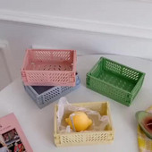 Plastmasas rakstāmgalda uzglabāšanas grozi salokāmi kancelejas piederumu uzglabāšanas organizatora kastīte galddatora uzglabāšanas kaste Dažādi piederumi konteiners mājas organizators