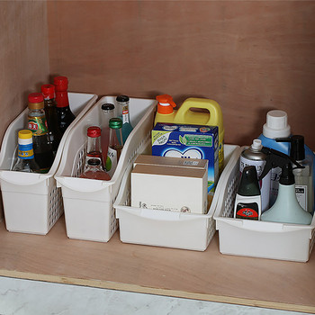 1 бр. Бюро Преносима кошница за съхранение Битова Кухня Бутилка за подправки Кутия за сортиране на зеленчуци Кошница за съхранение на разни вещи за баня Нова