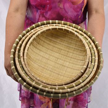 Естествени екологично чисти ръчно изработени бамбукови кошници Плодове Зеленчуци Хляб Ратанова кошница Кошница за съхранение Домашен органайзер