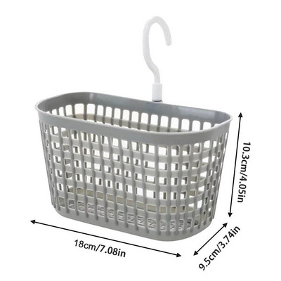 Pie sienas piekarināms uzglabāšanas grozs ar 360 grādu rotācijas āķi, elpojošs sieta apģērbu organizators spainis virtuvei un vannas istabas piederumiem