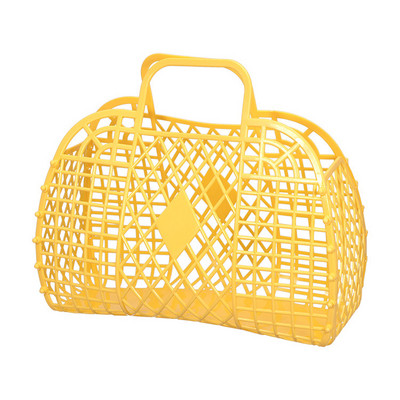 2023 nyár Új üreges zselés kosár tengerparti vakáció Nagy kapacitású nyaralótáska Női kézitáskák összecsukható tárolókosarak