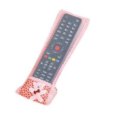 Auduma karikatūra Bear Bow TV un gaisa kondicionētāja tālvadības pults komplekts Jauns mežģīņu tālvadības vāciņš Liels, vidējs un mazs putekļu necaurlaidīgs