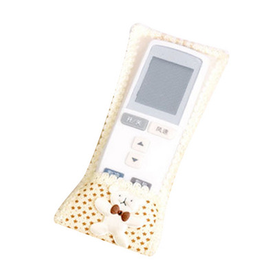 Auduma karikatūra Bear Bow TV un gaisa kondicionētāja tālvadības pults komplekts Jauns mežģīņu tālvadības vāciņš Liels, vidējs un mazs putekļu necaurlaidīgs