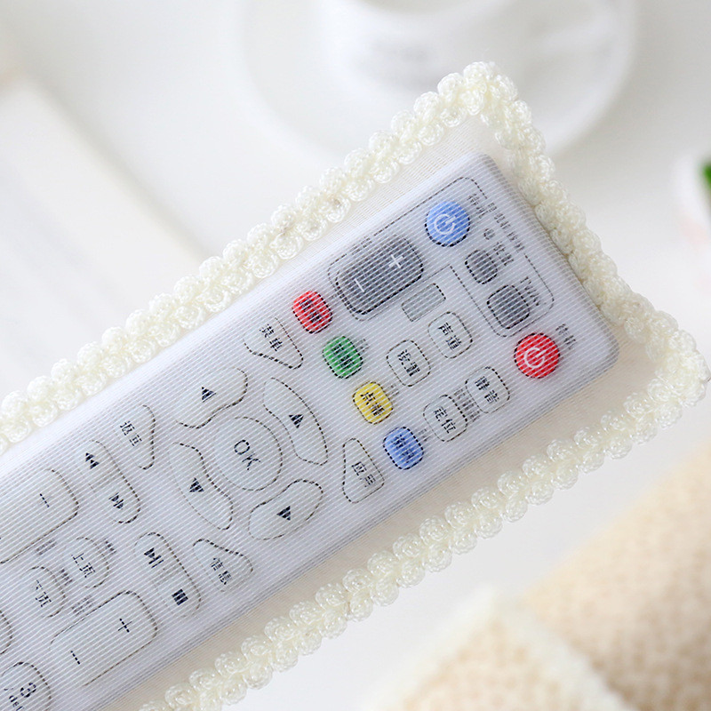 Auduma karikatūra Bear Bow TV un gaisa kondicionētāja tālvadības pults komplekts Jauns mežģīņu tālvadības vāciņš Liels, vidējs un mazs putekļu necaurlaidīgs