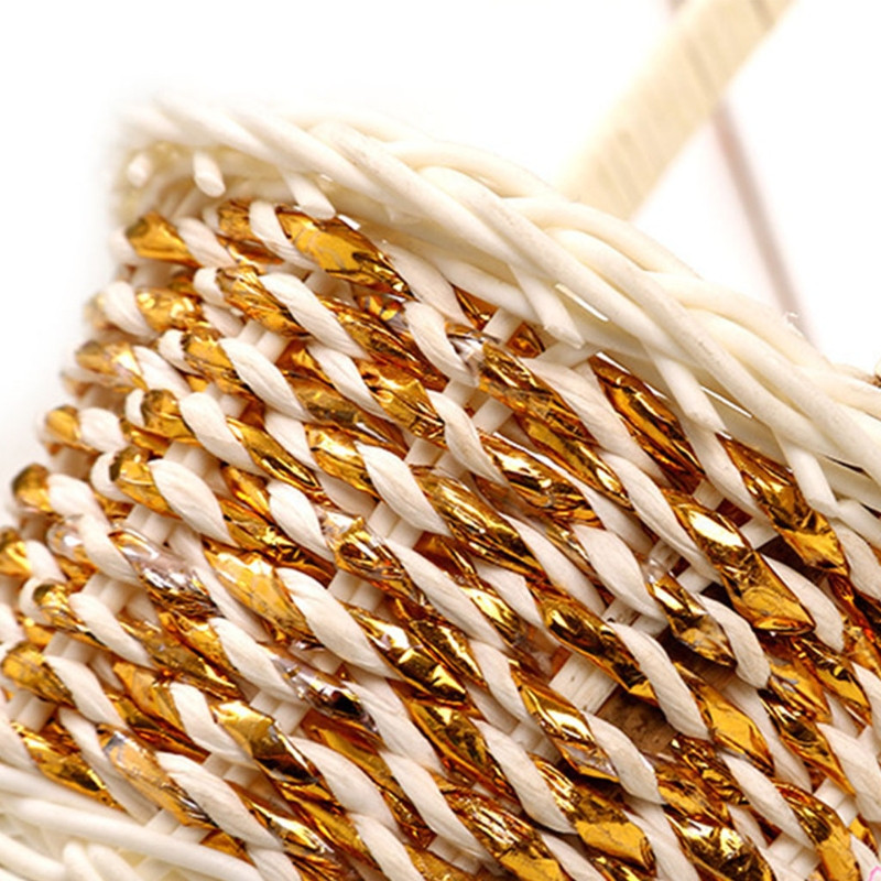 Pletena košara za pohranu od ratana s ručkom Plastične torbice za kućnu kuhinju Spremnik za pohranu Poklon za vjenčanje