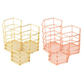 Üreges tárolókosár-tároló rekeszek Ecsettartó írószer-sminkekhez