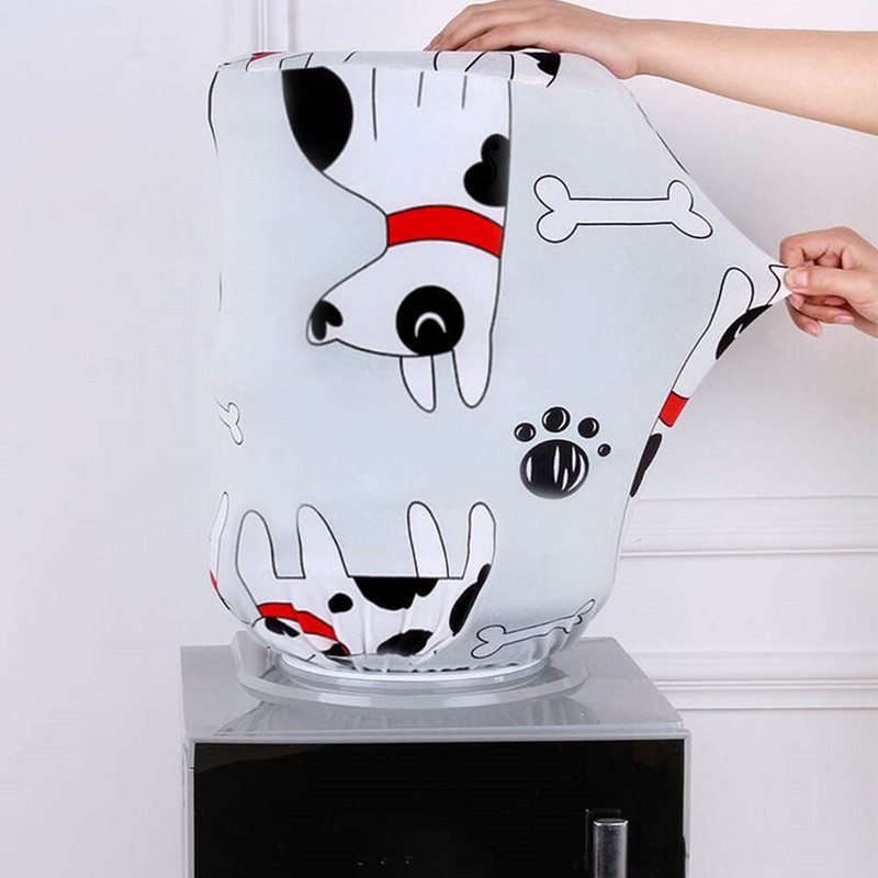 Naujas 1 vnt spausdintas vandens dozatoriaus statinės dulkių dangtelis, tamprus audinys, daugkartinio naudojimo buitinio kibiro dangčio apsauga