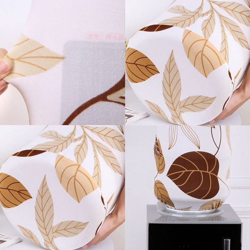 Naujas 1 vnt spausdintas vandens dozatoriaus statinės dulkių dangtelis, tamprus audinys, daugkartinio naudojimo buitinio kibiro dangčio apsauga