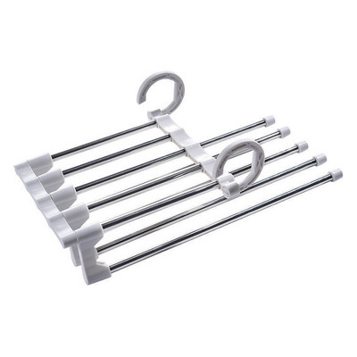 5 vienā burvju bikšu plauktu pakaramie nerūsējošā tērauda saliekamie bikšu plaukti kaklasaites pakaramais plaukti guļamistabas skapis organizators drēbju skapis glabāšanai