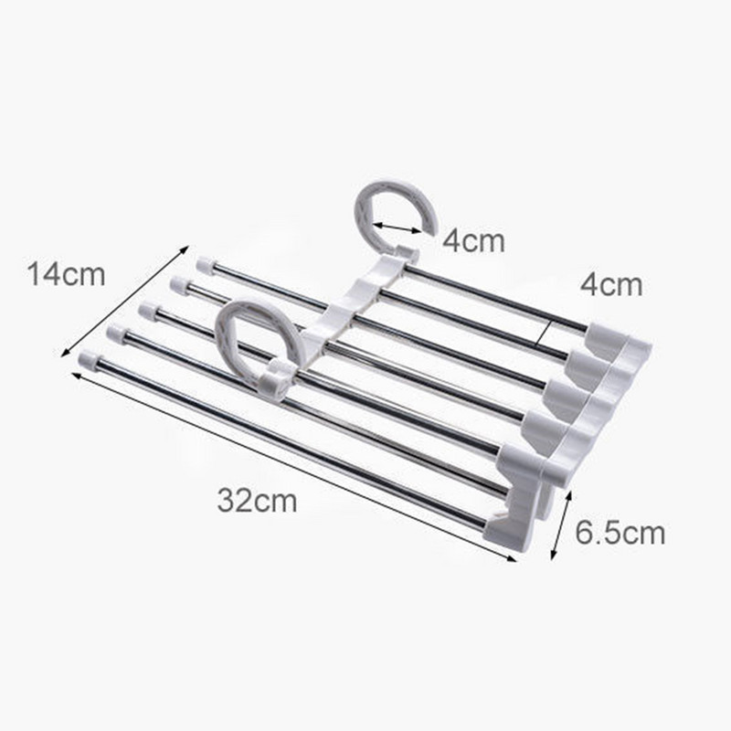 5 vienā burvju bikšu plauktu pakaramie nerūsējošā tērauda saliekamie bikšu plaukti kaklasaites pakaramais plaukti guļamistabas skapis organizators drēbju skapis glabāšanai