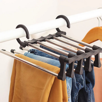 Κρεμάστρα παντελονιών Ράφι αποθήκευσης Εξοικονόμηση χώρου ντουλάπας Στιβαροί γάντζοι για παντελόνια Ρούχα πουκάμισα Πετσέτες