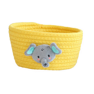 Karikatūras dzīvnieki, ar rokām austi glabāšanas grozi, bērnu rotaļlietas.