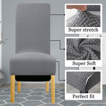 Κάλυμμα καρέκλας Polar Fleece Stretch Μέγεθος XL Μακριά Καλύμματα Καρέκλας Πίσω Καλύμματα Καθισμάτων με Πλάτη Για Γάμο Καρέκλες Τραπεζαρίας για Κουζίνα