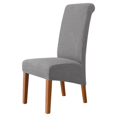 Polar Fleece krēsla pārvalks Stretch XL izmēra garās atzveltnes krēsla pārvalki Sēdekļu pārvalki ar muguru kāzu ēdamistabas krēsli virtuvei