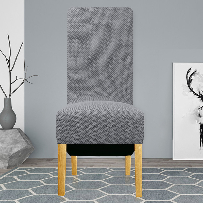 Polar Fleece krēsla pārvalks Stretch XL izmēra garās atzveltnes krēsla pārvalki Sēdekļu pārvalki ar muguru kāzu ēdamistabas krēsli virtuvei