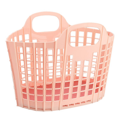 Saliekams glabāšanas grozs ar rokturiem Pārnēsājams dobs vannošanās organizators mājas guļamistabai dušas šampūns uzkodas veļas grozs