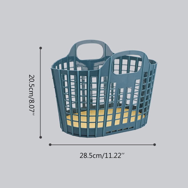 Saliekams glabāšanas grozs ar rokturiem Pārnēsājams dobs vannošanās organizators mājas guļamistabai dušas šampūns uzkodas veļas grozs