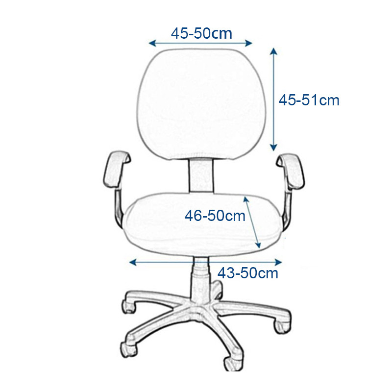 Elastična navlaka za kompjutorsku stolicu od rastezljivog spandeksa Presvlaka za uredsku stolicu s geometrijskim printom Podijeljene presvlake za dnevnu sobu