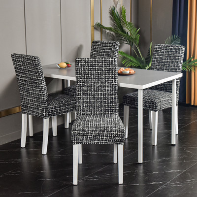 Boho raksta apdrukāts stiepuma krēsla pārvalks ēdamzāles biroja banketu krēsla aizsargs elastīga materiāla krēsla pārvalks