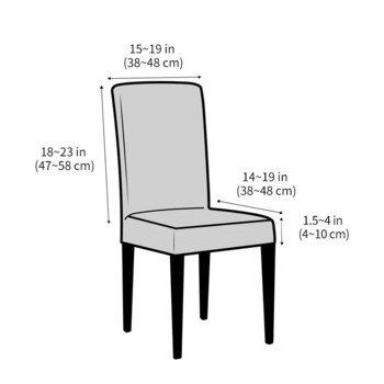 Ζακάρ Καλύμματα Καρέκλας Ρυθμιζόμενο κάλυμμα καρέκλας τραπεζαρίας Προστατευτικό κάθισμα τραπεζαρίας Σπίτι σεζλόν για σκαμπό γραφείου 1/2/4/6 Τμ.