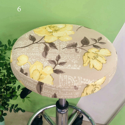 Apvalūs elastiniai baro kėdžių užvalkalai Apvalūs kėdės užvalkalai nuo nešvarumų sėdynių užvalkalai Namų kėdės apsauga Baro kėdės tamprus kėdės užvalkalas