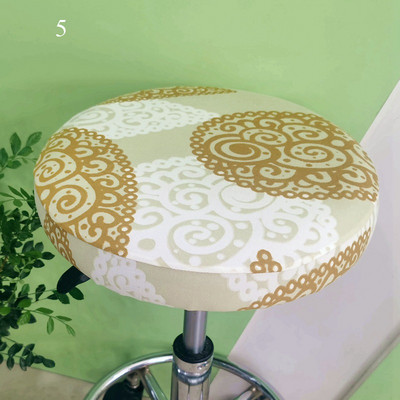 Apvalūs elastiniai baro kėdžių užvalkalai Apvalūs kėdės užvalkalai nuo nešvarumų sėdynių užvalkalai Namų kėdės apsauga Baro kėdės tamprus kėdės užvalkalas