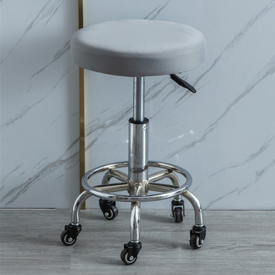 Apvalūs elastiniai baro kėdžių užvalkalai Apvalūs kėdės užvalkalai nuo nešvarumų sėdynių užvalkalai Namų kėdės apsauga Baro kėdės tamprus kėdės užvalkalas