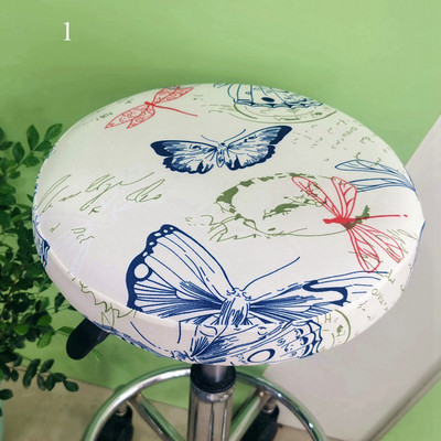 Apvalūs elastiniai baro kėdžių užvalkalai Apvalūs kėdės užvalkalai nuo nešvarumų sėdynių užvalkalai Namų kėdės apsauga Baro kėdės tamprus kėdės užvalkalas