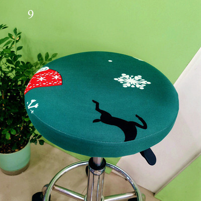 Apvalūs elastiniai baro kėdžių užvalkalai Apvalūs kėdės užvalkalai nuo nešvarumų sėdynių užvalkalai Namų kėdės apsauga Baro kėdės tamprus kėdės užvalkalas