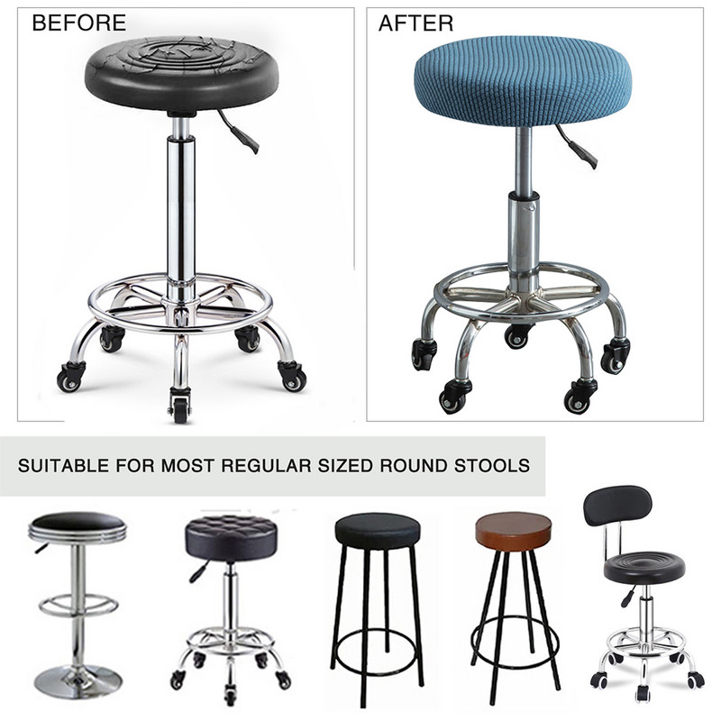 Huse pentru scaune de bar rotunde elastice Huse pentru scaune rotunde Huse pentru scaune anti-murdare Protector pentru scaune pentru casă scaun de bar husă elastică pentru scaun