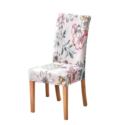 Huse pentru scaune din spandex, elastică, pentru acasă, pentru mese, cu imprimeu floral, huse pentru scaune multifuncționale, din pânză elastică din spandex, dimensiune universală