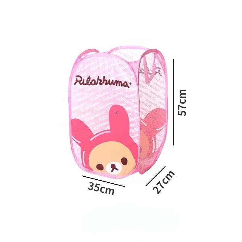 1 τεμ. Πτυσσόμενο καλάθι πλυντηρίου Cartoon Καλάθι οργάνωσης μεγάλης χωρητικότητας για οικιακά βρώμικα ρούχα Τσάντα από νάιλον πλέγμα για αποθήκευση παιχνιδιών