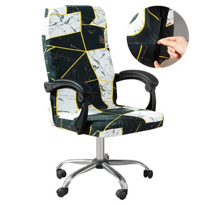 Elastingas kompiuterio biuro kėdės užvalkalas su gėlėmis margintas nuo nešvarumų besisukantis tamprus žaidimų stalo sėdynės kėdės užvalkalas foteliui