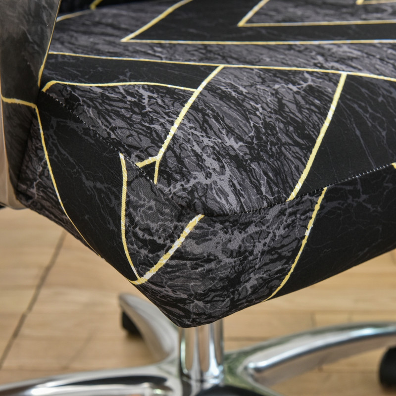 Elastingas kompiuterio biuro kėdės užvalkalas su gėlėmis margintas nuo nešvarumų besisukantis tamprus žaidimų stalo sėdynės kėdės užvalkalas foteliui