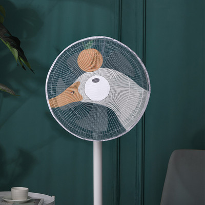 Rajzfilm biztonsági hálós ventilátor fedél 16"/18" ventilátor porvédő gyerek ujjvédő ventilátorvédő hálós védőburkolat nyári porálló mosható