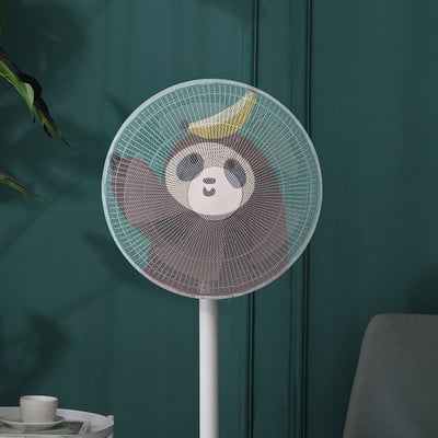 Rajzfilm biztonsági hálós ventilátor fedél 16"/18" ventilátor porvédő gyerek ujjvédő ventilátorvédő hálós védőburkolat nyári porálló mosható