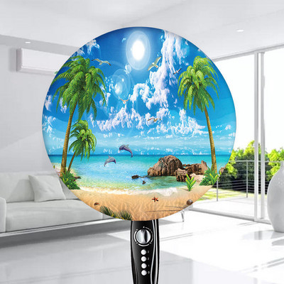 Jauns elektrisko ventilatoru apaļš putekļu necaurlaidīgs vāks Viss iekļauts pret piesārņojumu Modes grīdas ventilatora aizsardzība mājsaimniecības putekļu pārsegs